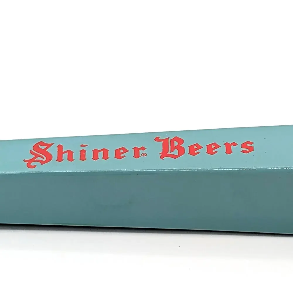 Shiner Ruby Redbird Beer Tap Handle Spoetzl Brewery TX Retro Turquoise Yellow